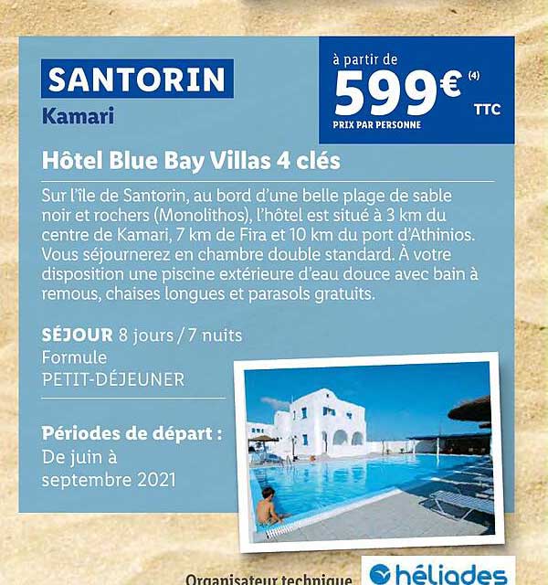 santorin hotel blue bay villas 4 cles