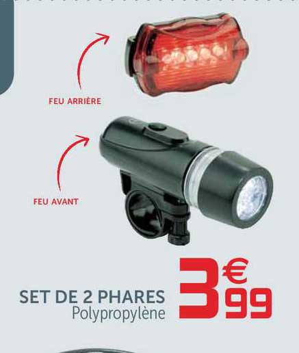 set de 2 phares polypropylène