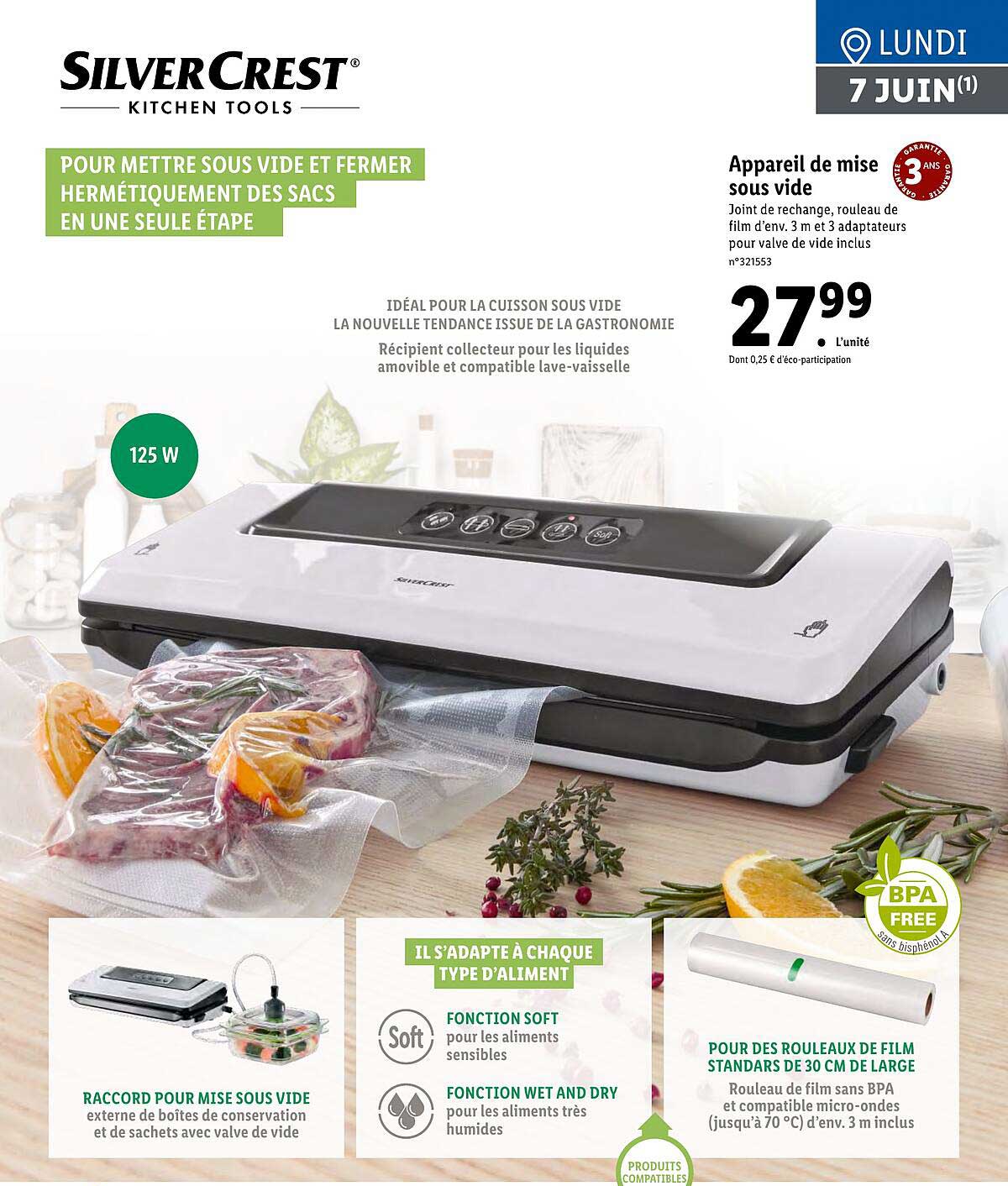 silvercrest appareil de mise sous vide