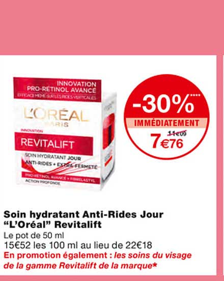soin hydratant anti-rides jour "l'oréal" revitalift