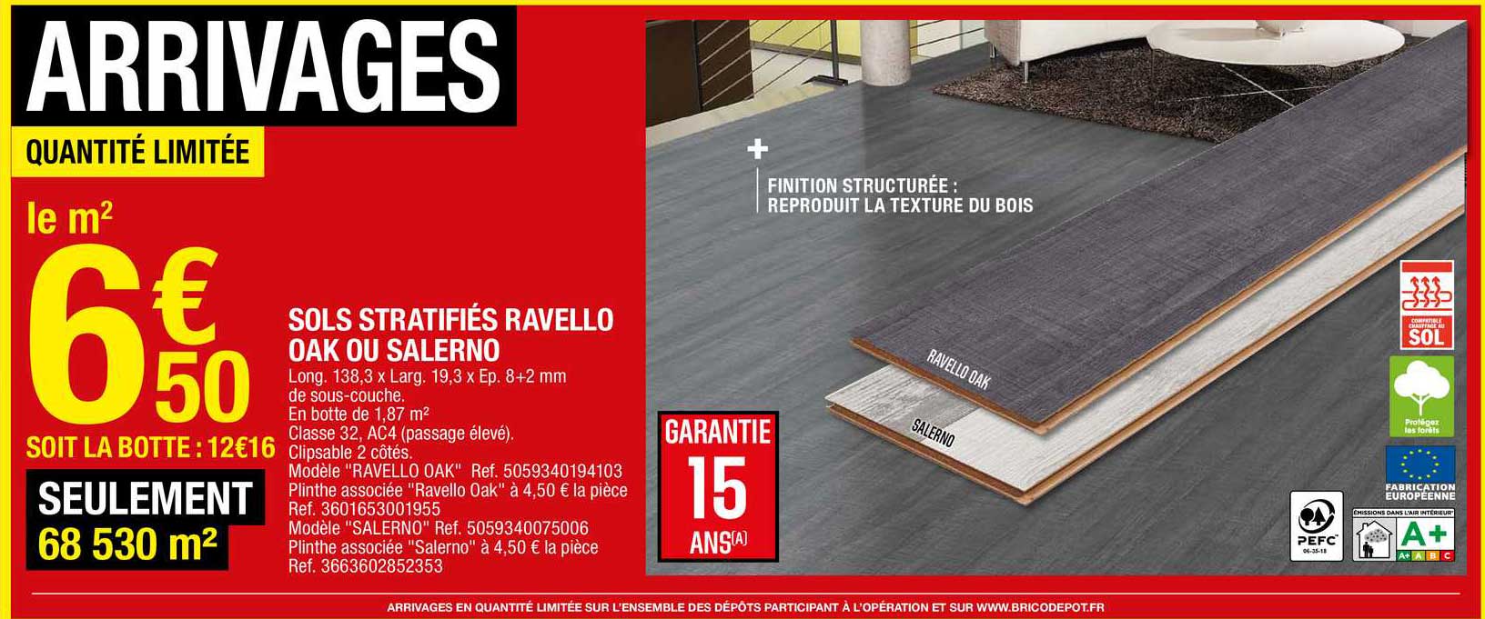 sols stratifiés ravello oak ou salerno