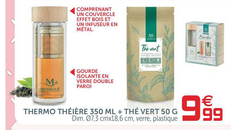thermo théière 350 ml + thé vert 50 g