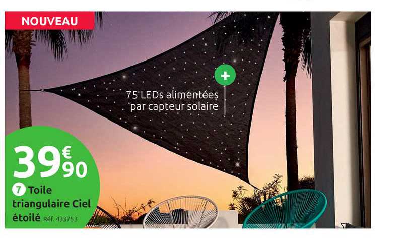 toile triangulaire ciel étoilé