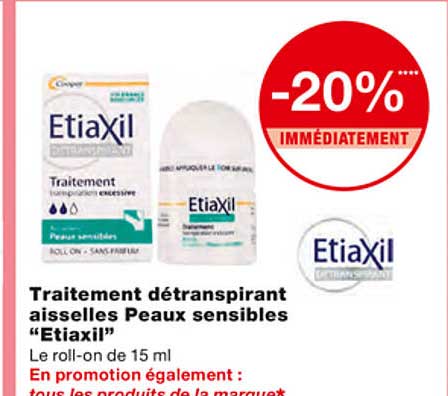 traitement détranspirant aisselles peaux sensibles "etiaxil"