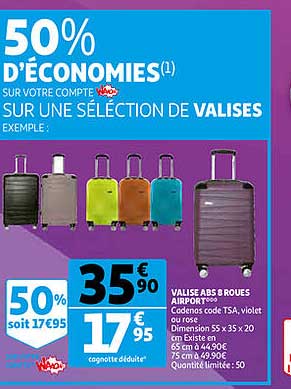 valise abs 8 roues airport