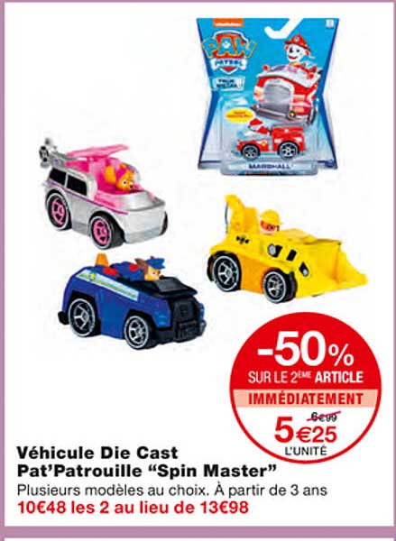 véhicule die cast pat'patrouille "spin master"