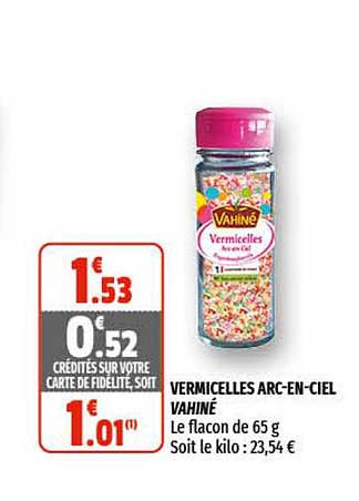 Vermicelles Arc-en-ciel Vahiné