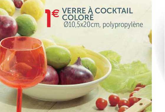 verre à cocktail colore