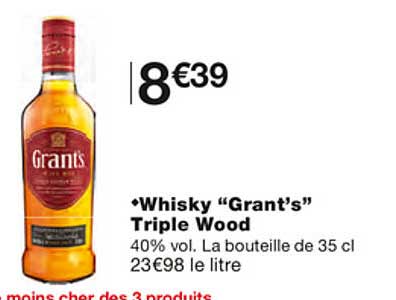 Whisky "grant's" Triple Wood