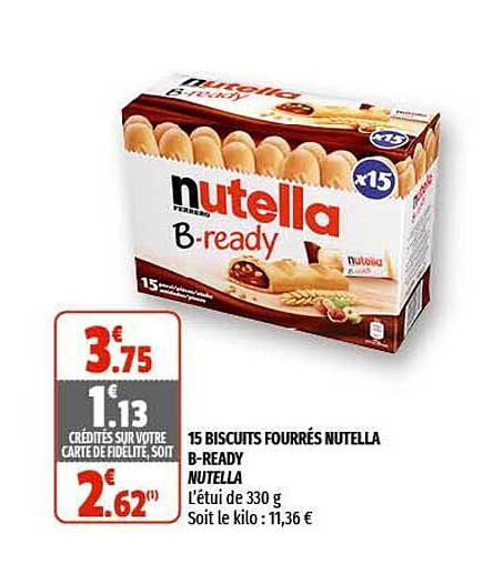 15 Biscuits Fourrés Nutella B-ready Nutella