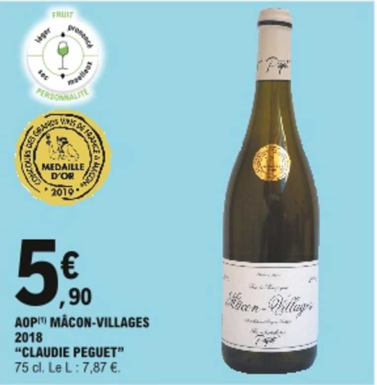 aop mâcon-villages 2018 "claudie peguet"