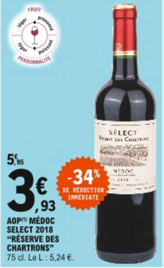 aop médoc select 2018 "réserve des chartrons"