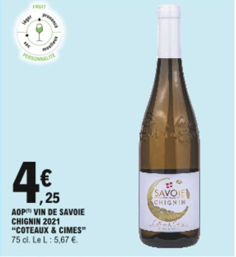 aop vin de savoie chignini 2021 "coteaux & cimes"
