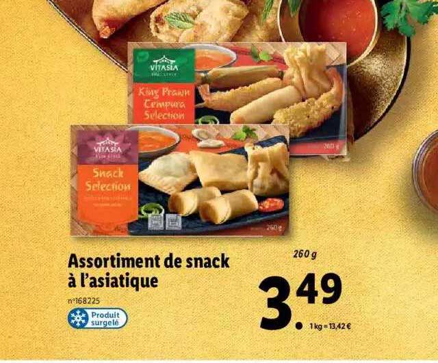 assortiment de snack à l'asiatique