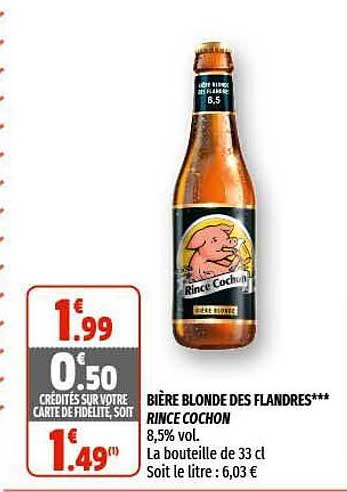 bière blonde des flandres rince cochon