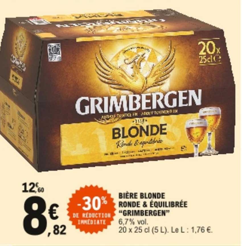 Bière Blonde Ronde & équilibrée "grimbergen"