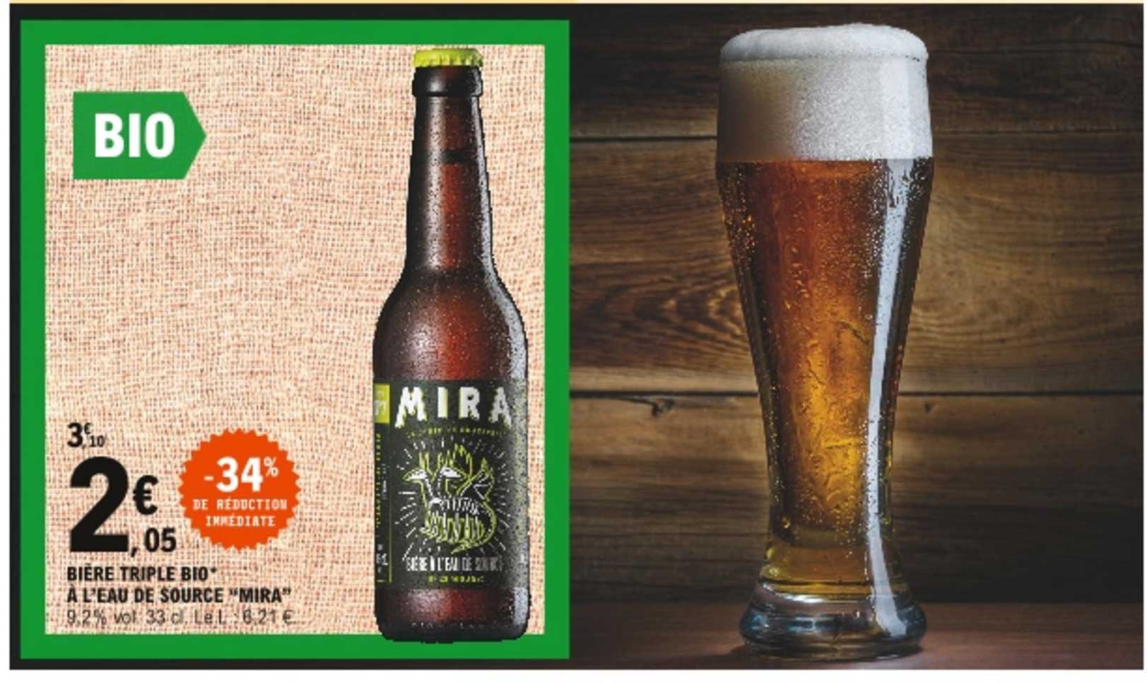 bière triple bio à l'eau de source "mira"