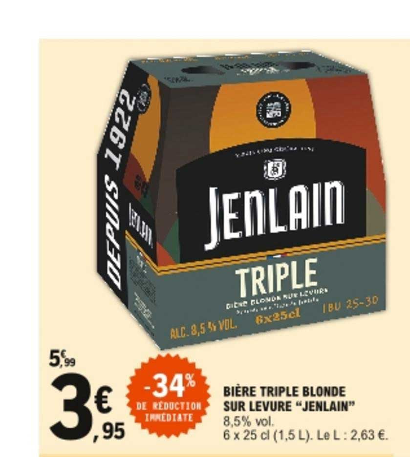 bière triple blonde sur levure "jenilain"