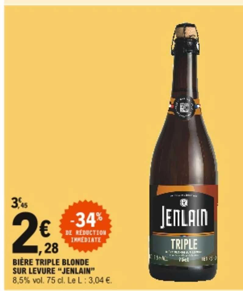 bière triple blonde sur levure "jenilain"
