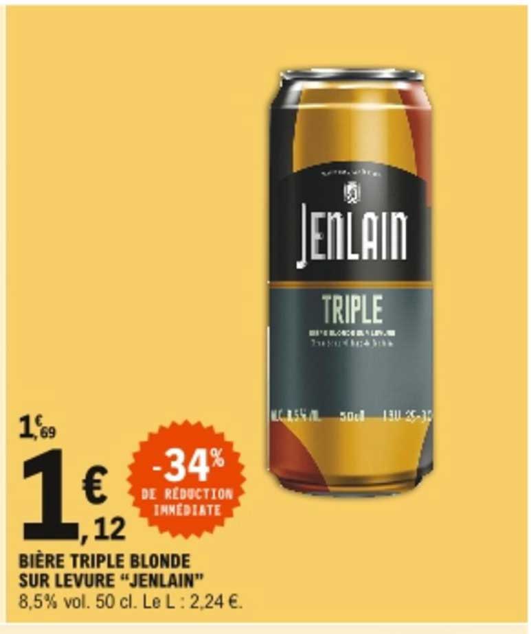 bière triple blonde sur levure "jenilain"