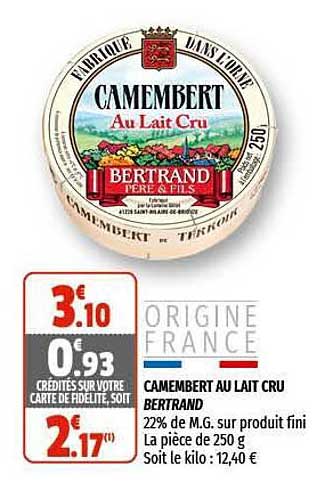 camembert au lait cru bertrand