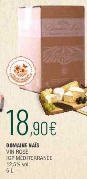 domaine naïs vin rosé igp méditerranée