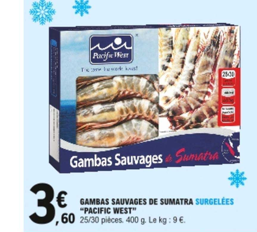 gambas sauvages de sumatra surgelées "pacific west"