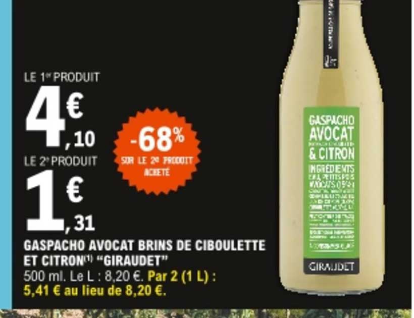 gaspacho avocat brins de ciboulette et citron "giraudet"