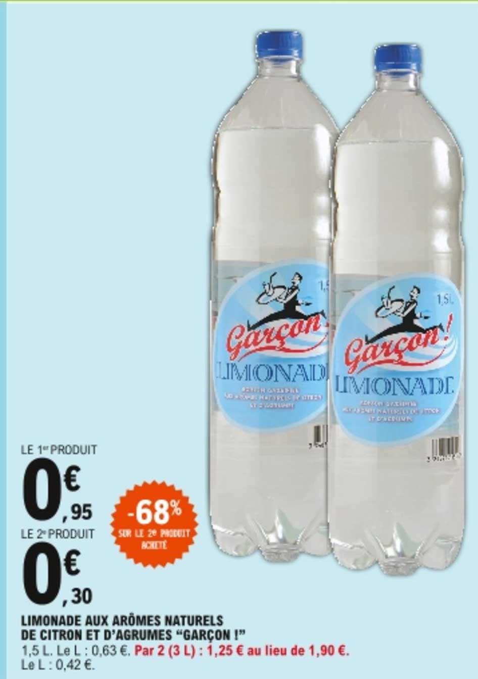 limonade aux arômes naturels de citron et d'agrumes "garçon !"