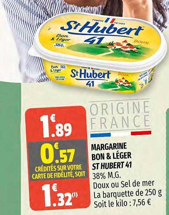 margarine bon & léger st hubert 41
