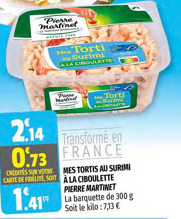 mes tortis au surimi à la ciboulette pierre martinet