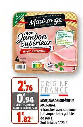 mon jambon supérieur madrange