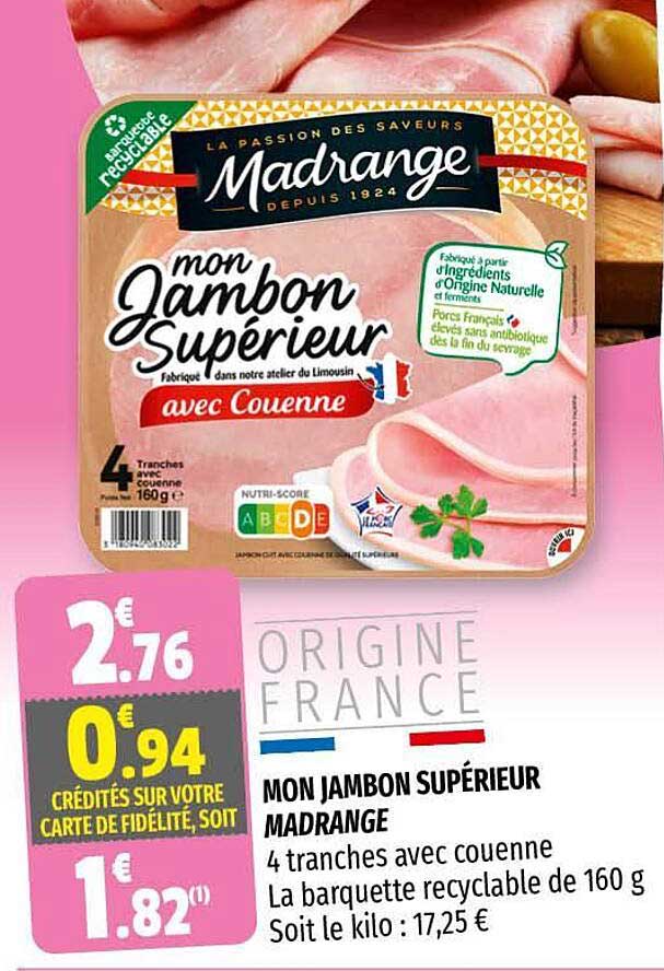mon jambon supérieur madrange