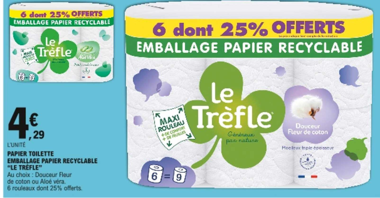 Papier Toilette Emballage Papier Recyclable "le Trèfle"