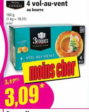 4 vol-au-vent au beurre 3 toques signature