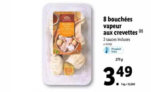 8 Bouchées Vapeur Aux Crevettes