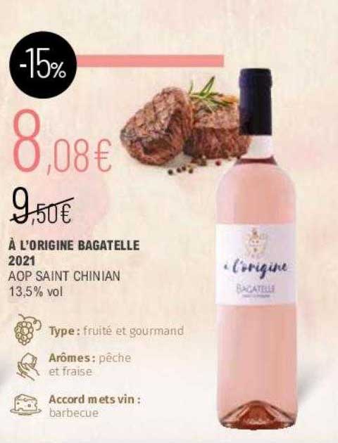 à l'origine bagatelle 2021 aop saint chinian