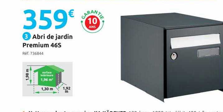 abri de jardin premium 46s