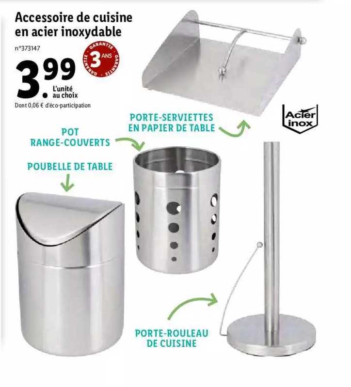 accessoire de cuisine en acier inoxydable acier inox