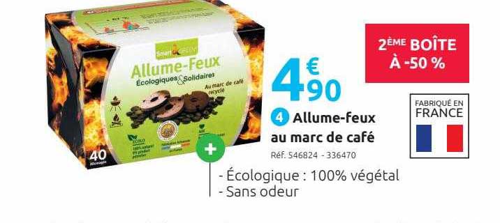 allume-feux au marc de café