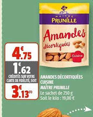 Amandes Décortiquées Cuisine Maître Prunille