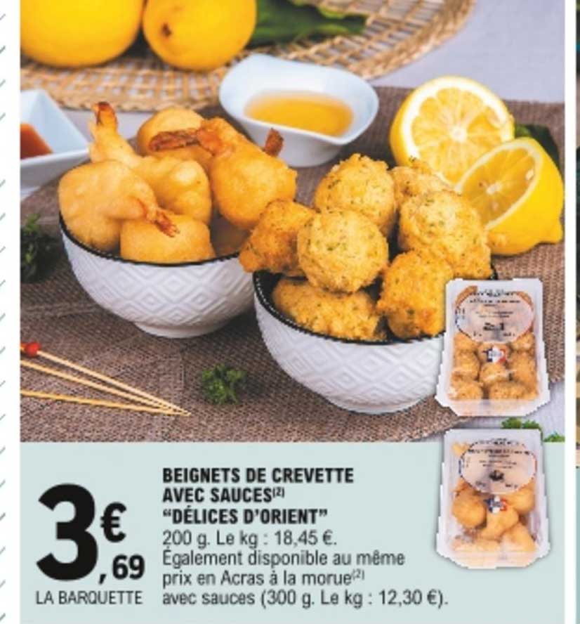 beignets de crevette avec sauces "délices d'orient"
