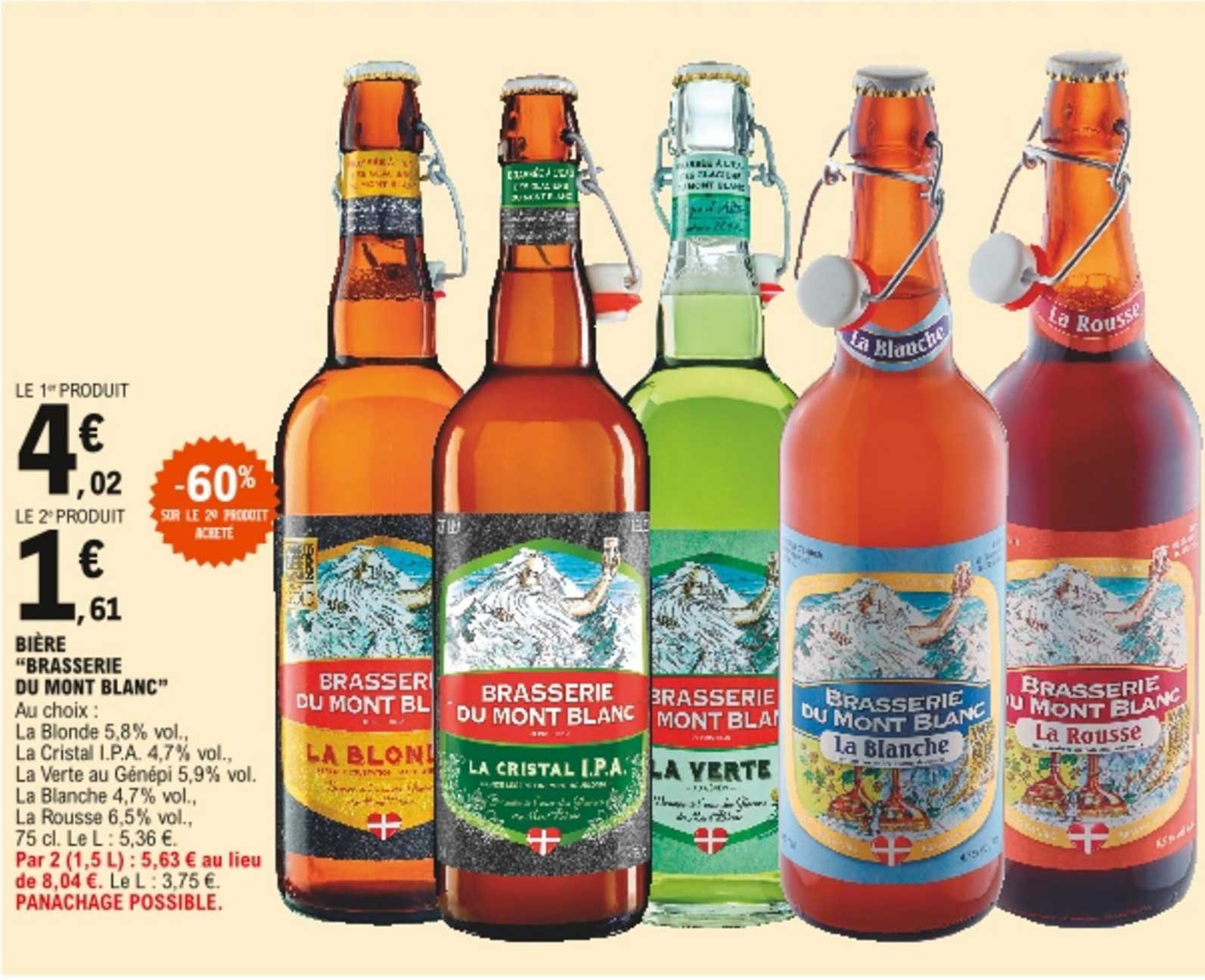 Bière "brasserie Du Mont Blanc"