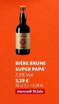 bière brune super papa