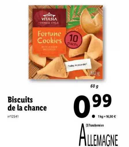 biscuits de la chance