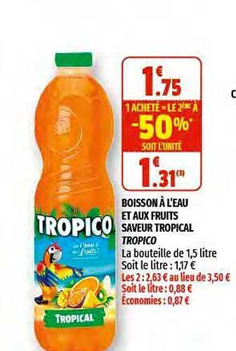 Boisson à L'eau Et Aux Fruits Saveur Tropical Tropico