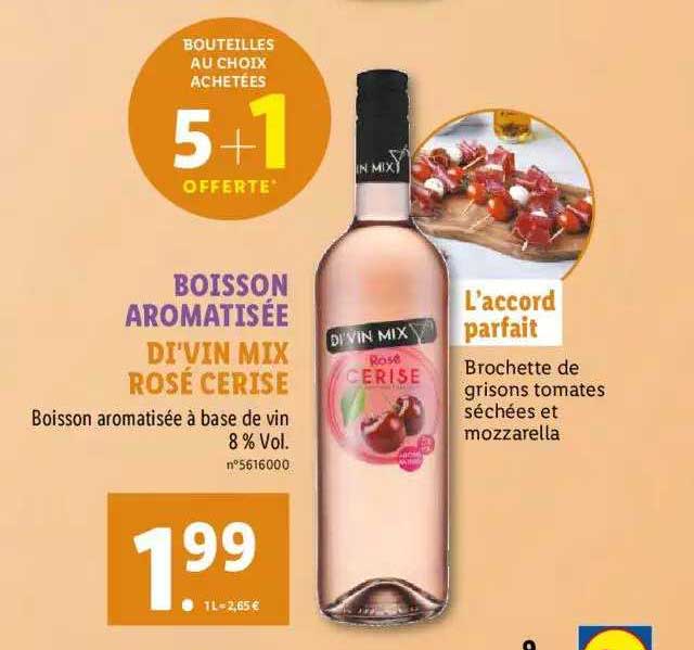 Boisson Aromatisée Di'vin Mix Rosé Cerise