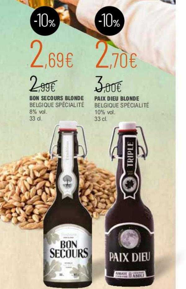 bon secours blonde belgique spécialité, paix dieu blonde belgique spécialité