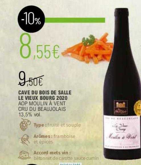 cave du bois de salle le vieux bourg 2020 aop moulin à vent cru du beaujolais