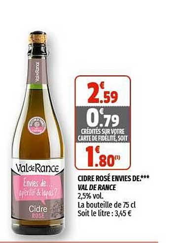 cidre rosé envies de val de rance
